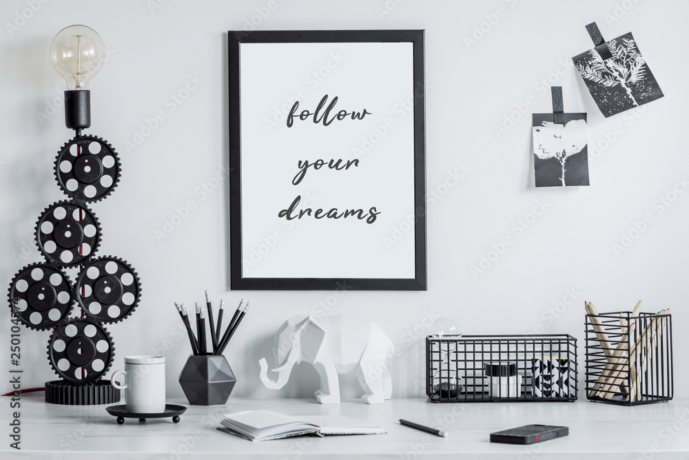 Black and white office supplies outlet