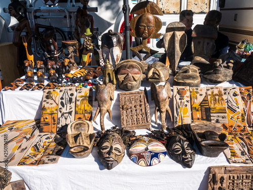 Flea market items on the Market at the Feria Ground in Fuengirola on the Costa del Sol Spain