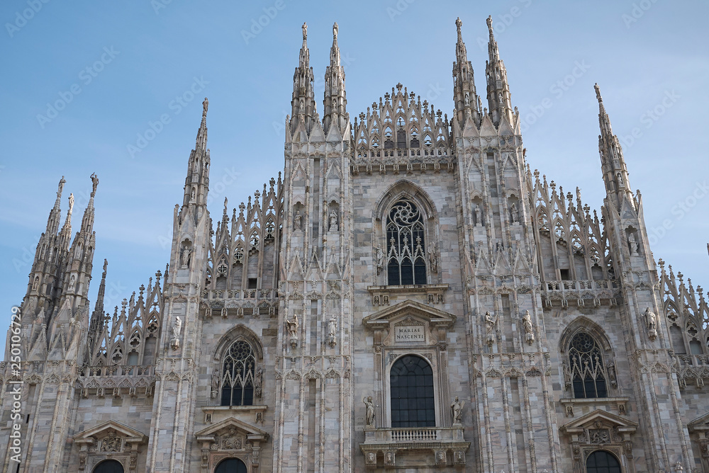 Milan, Italy - January 16, 2019 : View of Duomo di Milano