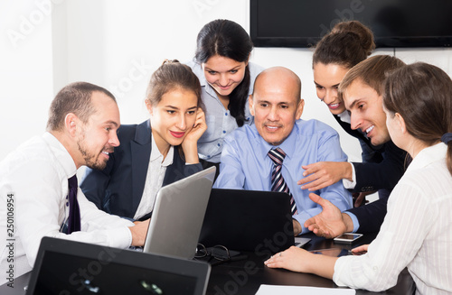 Workers in office having a productive day at work