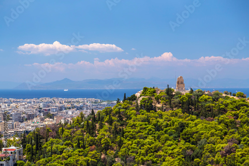 Aerial view of Athens, the ...