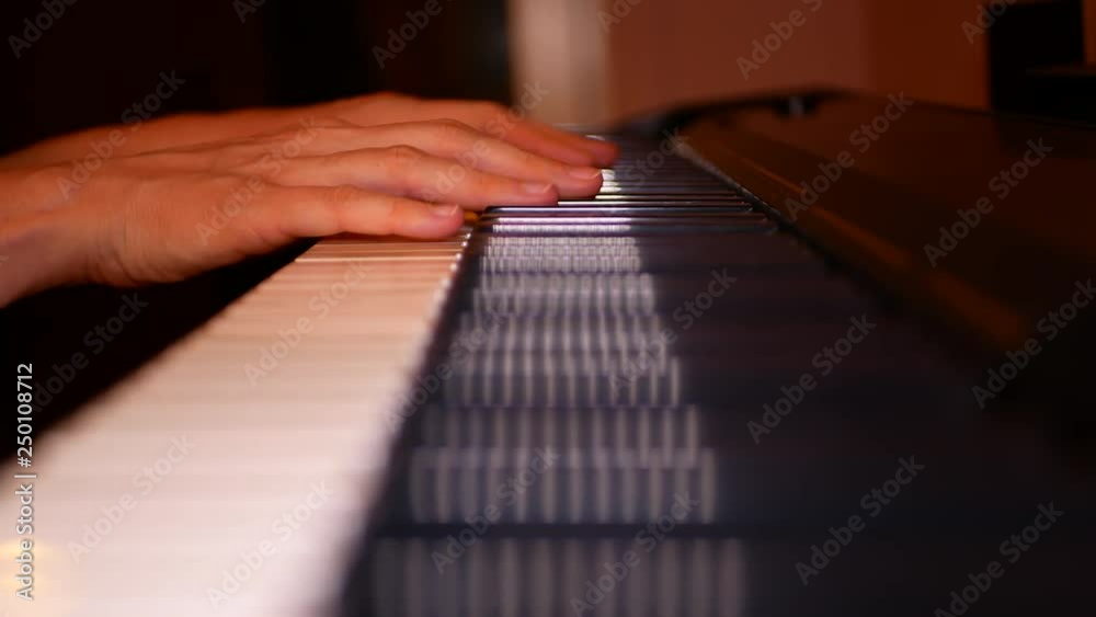 Woman hands playing piano Woman hands playing piano