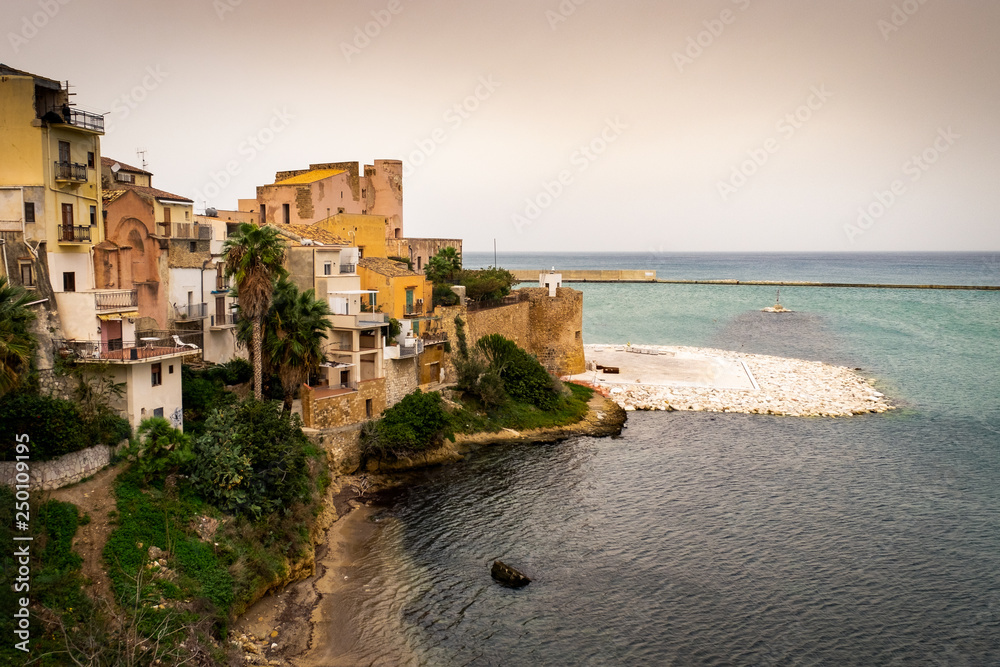 The coast of Castellammare del Golfo on Sicily