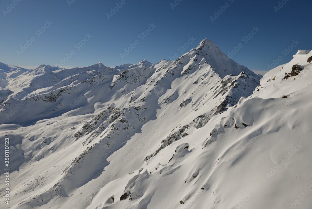 Oetztal valley in the winter,austrian alps