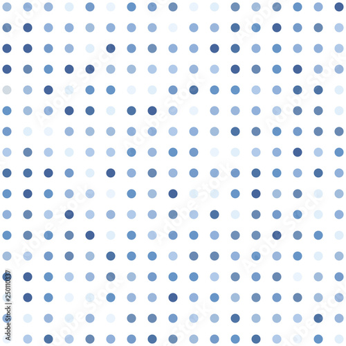 The blue dots on white background 