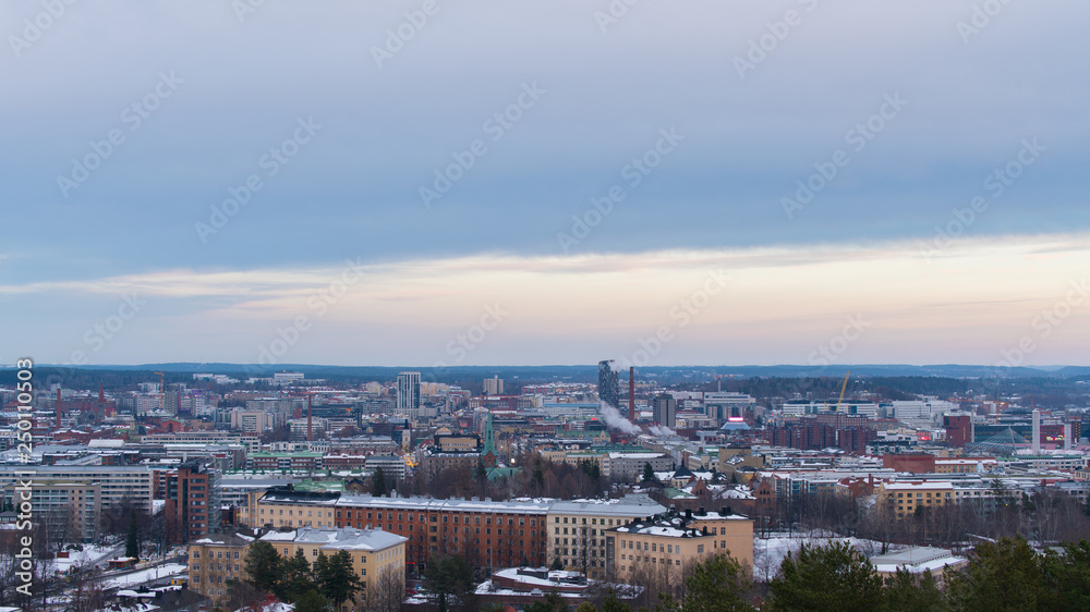 Aerial view of the city Tampere