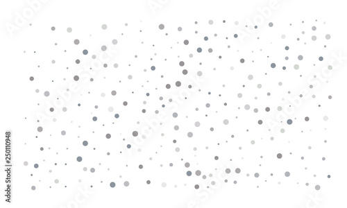 Silver shine of confetti on a white background. Illustration of a drop of shiny particles. Decorative element. Luxury background