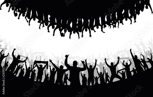 two crowds. vector