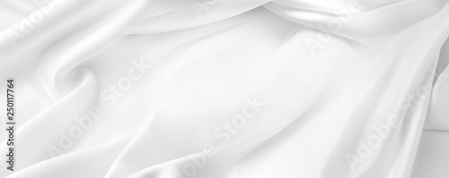 White silk fabric texture background photo
