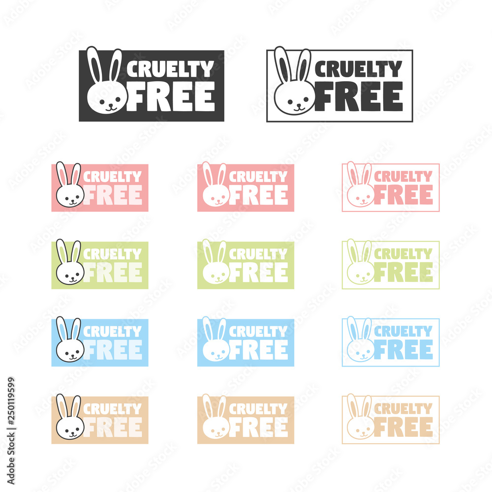 Animal cruelty free symbol. Can be used as sticker, logo, stamp, icon. Vector illustration