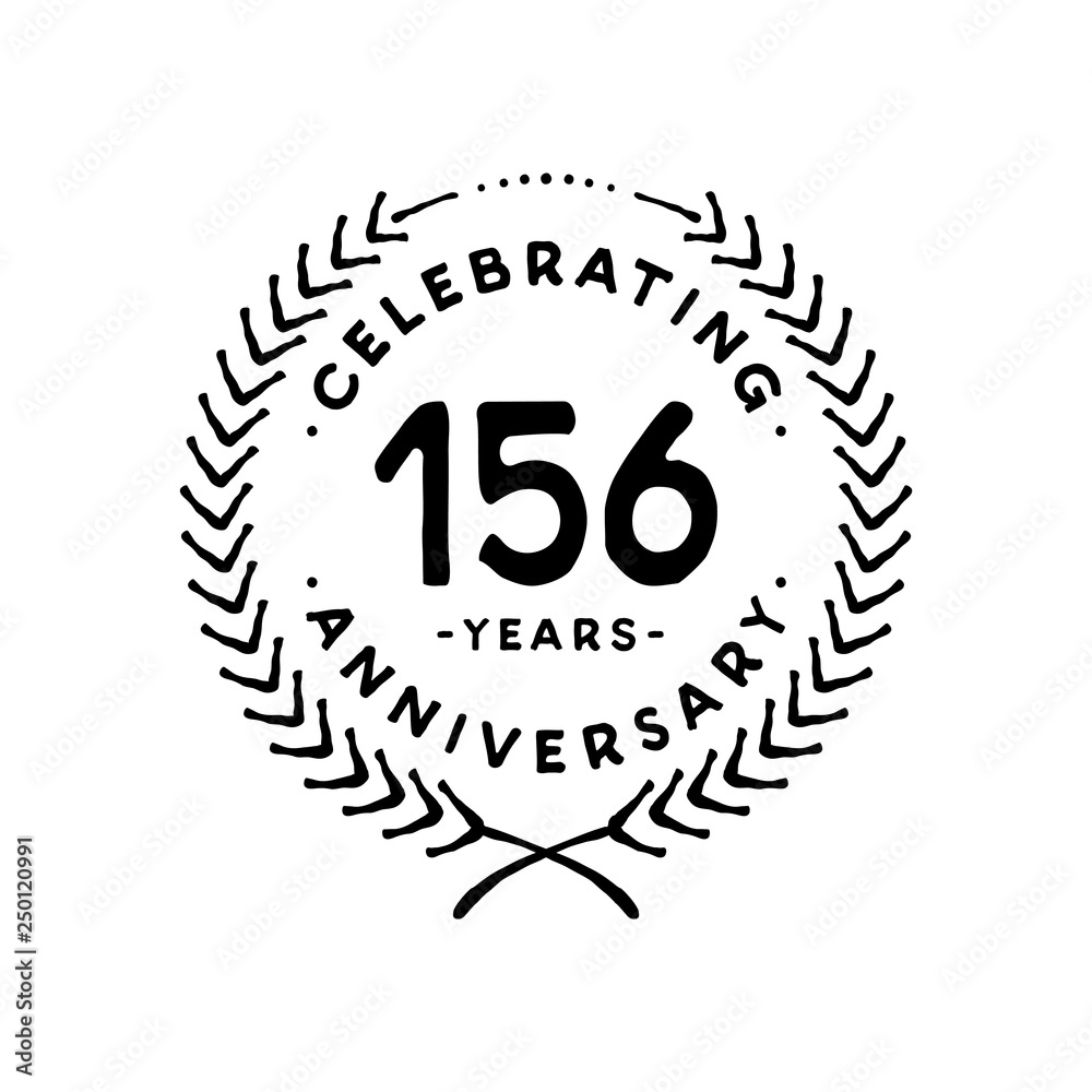 156 years design template. 156th vector and illustration 156 years design template. 156th vector and illustration