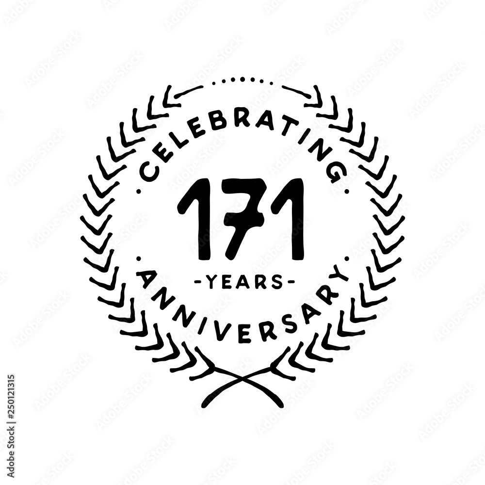 171 years design template. 171st vector and illustration 171 years design template. 171st vector and illustration