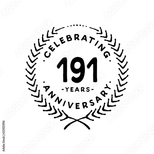 191 years design template. 191st vector and illustration 