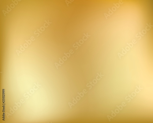 Golden background. Abstract light gold metal gradient. Vector blurred illustration photo
