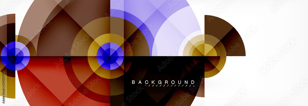 Round circles and triangles abstract background Round circles and triangles abstract background