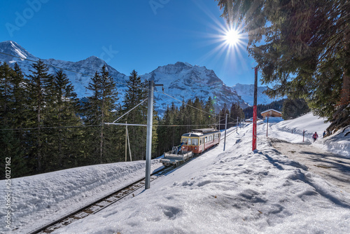 Die Mürrenbahn oberhalb von Lauterbrunnen photo