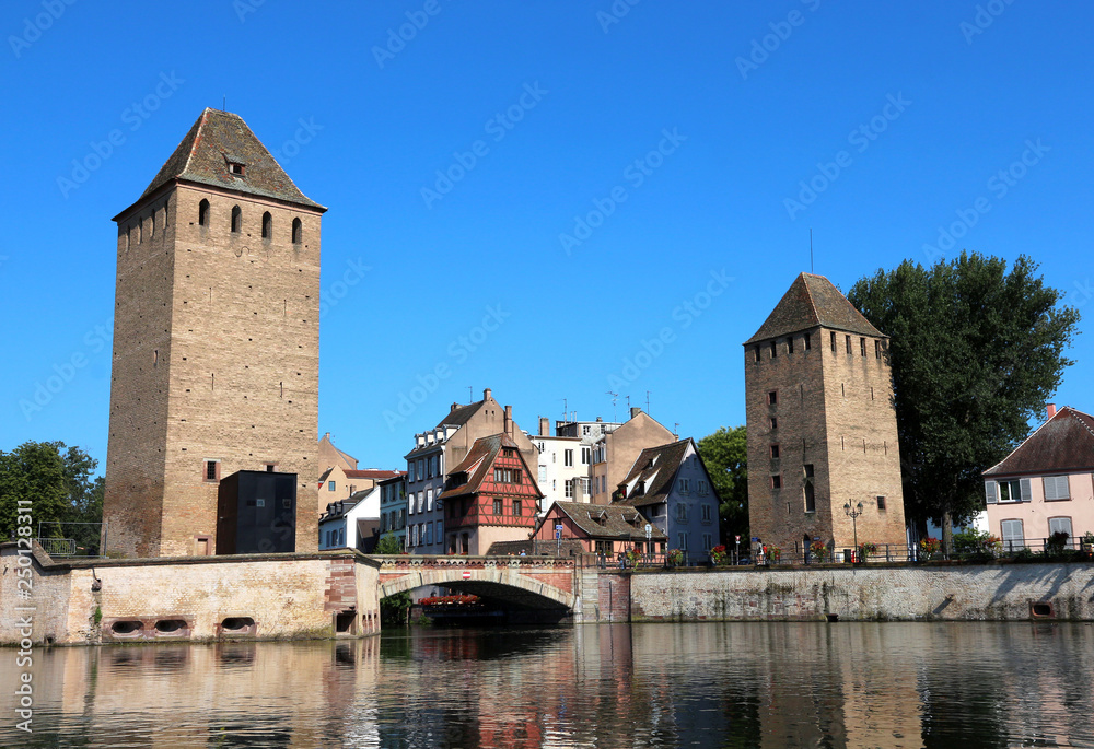 Old bridge and towers  in the 
