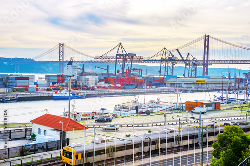Lisbon commercial port, cit...