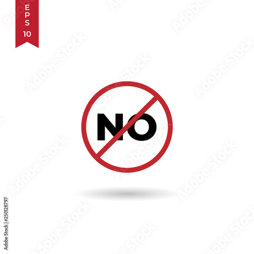 NO sign icon vector, Stop saying no, Prohibition symbol Free Download NO sign icon vector, Stop saying no, Prohibition symbol - GFXLoad