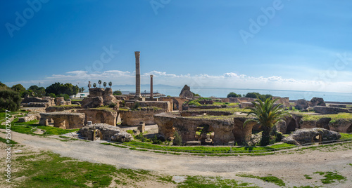 Archaeological Site of Carthage - The Baths of Antoninus or Baths of Carthage in Tunis