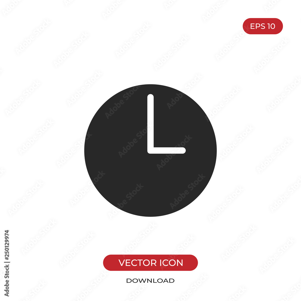 Time icon vector. Clock sign Time icon vector. Clock sign
