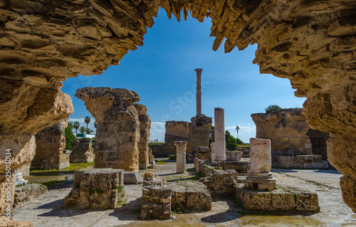 Archaeological Site of Carthage - The Baths of Antoninus or Baths of Carthage in Tunis