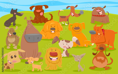 dogs or puppies funny characters group