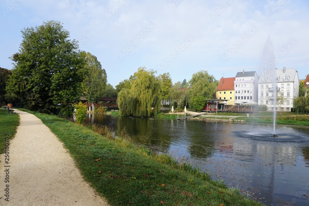 Donau Fluss in tuttlingen im sommer Donau Fluss in tuttlingen im sommer
