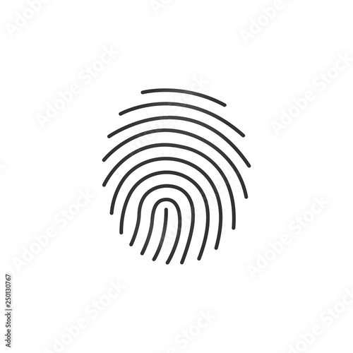 Cryptographic signature glyph icon, security and identity, fingerprint sign, Vector illustration isolated on white background.