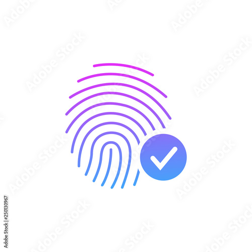 Fingerprint Success Icon, t...