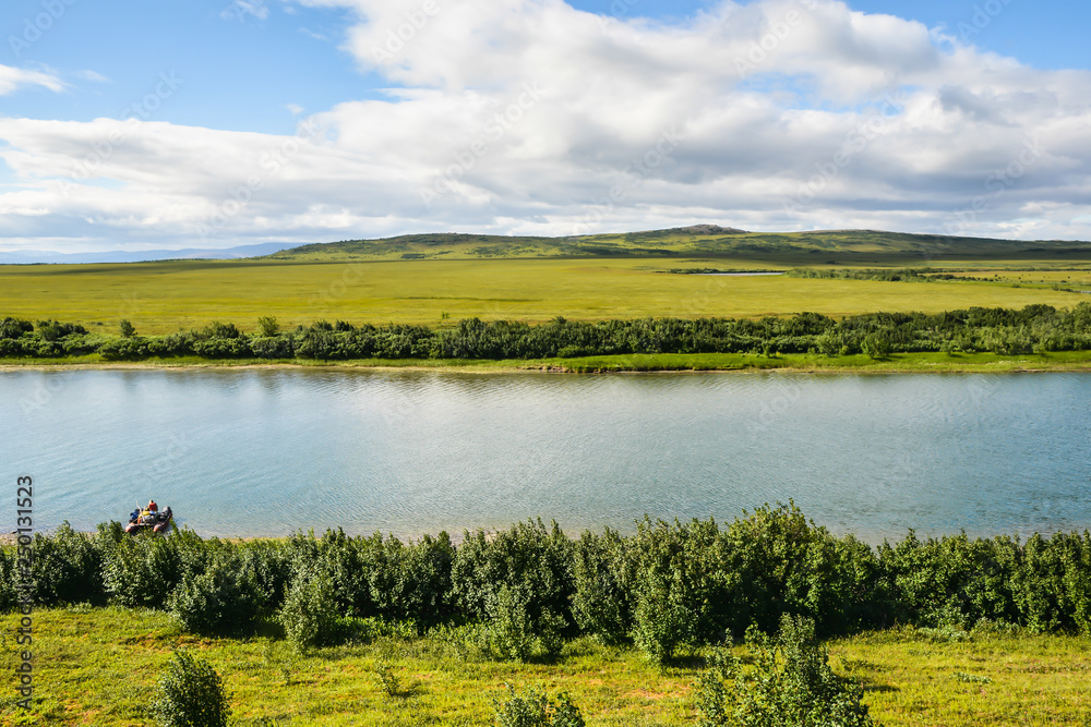 Obraz premium PIKE river in the natural Park of Polar Urals.