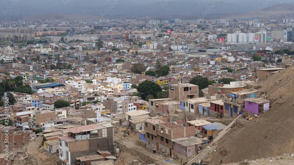 Chorrillos Lima Peru. Slums