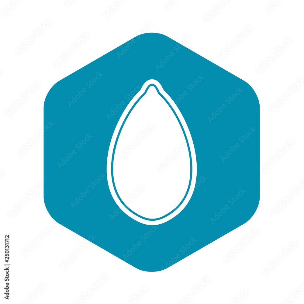Pumpkin seed icon in simple style isolated on white background vector illustration Pumpkin seed icon in simple style isolated on white background vector illustration
