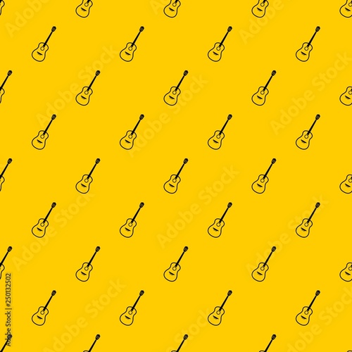Charango pattern seamless vector repeat geometric yellow for any design