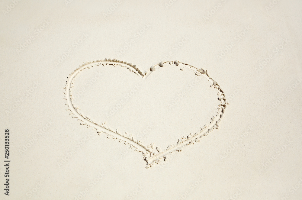 Heart on a tropical beach. Travel and relax concept. Love Heart on a tropical beach. Travel and relax concept. Love