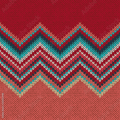 Knitted seamless pattern. Classic Knitwear. Fashion consept background