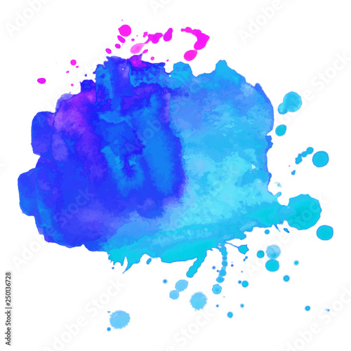 Fototapeta Naklejka Na Ścianę i Meble -  Abstract isolated colorful vector watercolor splash.