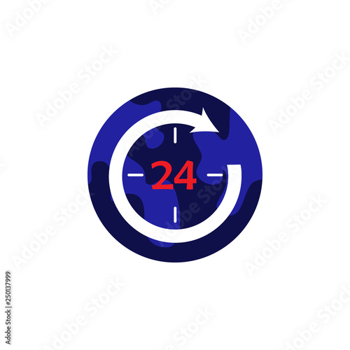 Free Download Discount, 24 hours, open icon. Element of color discount signt icon. Premium quality graphic design icon. Signs and symbols collection icon for websites, web design - GFXLoad