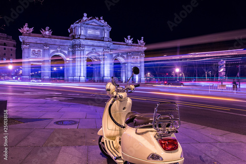 Puerta de Alcala at Night,  Madrid, Spain