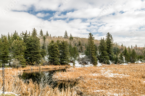 Loch Leven in her fall colours, Cyprus Hills Interprovincial Provincial Park, Saskatchewan, Canada photo