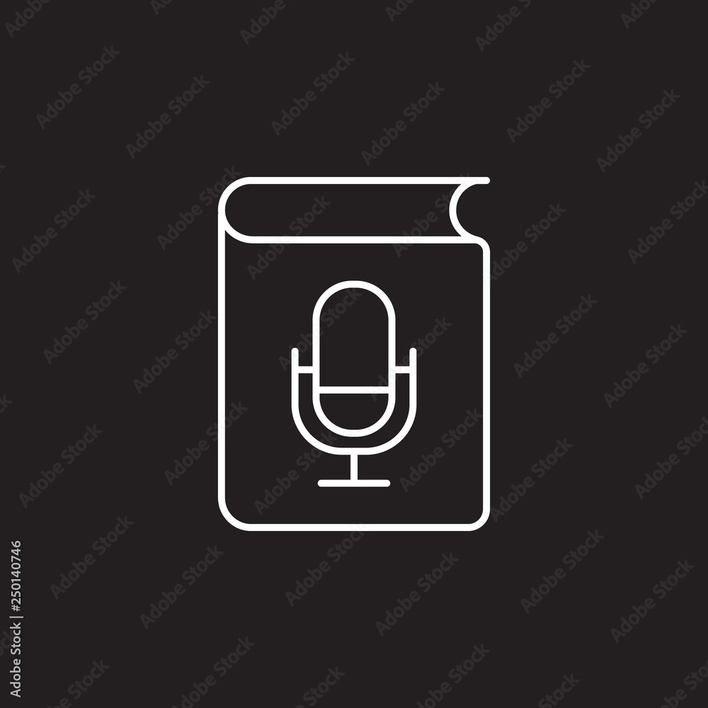 Audio book icon. Simple element illustration. Audio book symbol design template. Can be used for web and mobile Audio book icon. Simple element illustration. Audio book symbol design template. Can be used for web and mobile