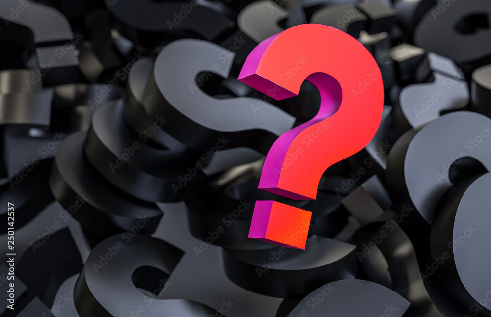 colored question marks background concept. 3D Rendering. colored question marks background concept. 3D Rendering.