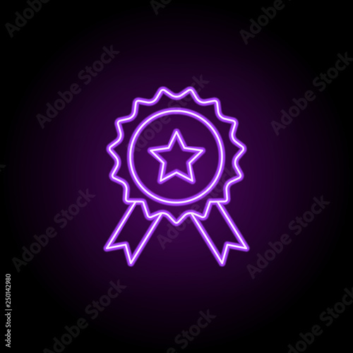 license outline icon. Elements of Security in neon style icons. Simple icon for websites, web design, mobile app, info graphics