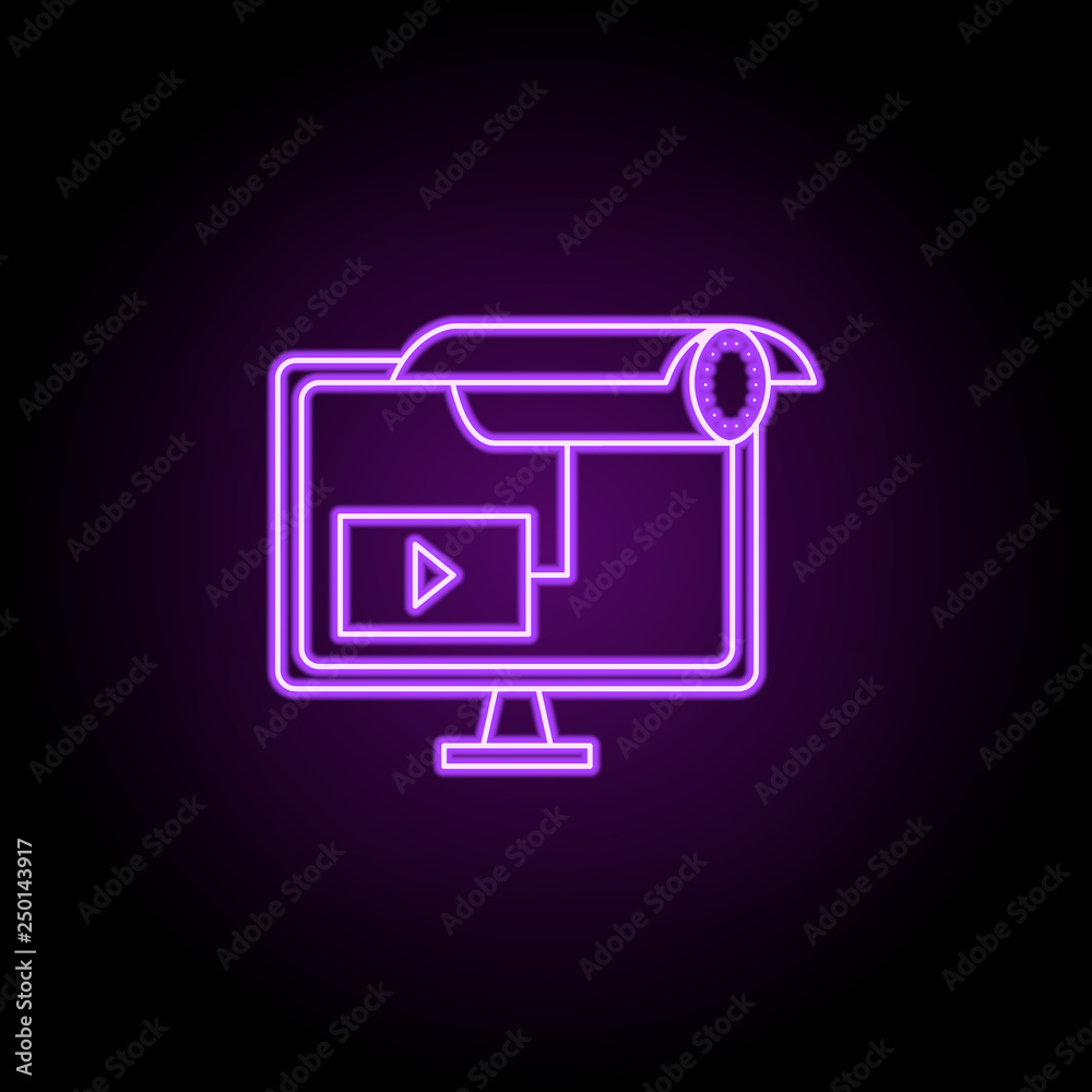 video monitoring outline icon. Elements of Security in neon style icons. Simple icon for websites, web design, mobile app, info graphics video monitoring outline icon. Elements of Security in neon style icons. Simple icon for websites, web design, mobile app, info graphics