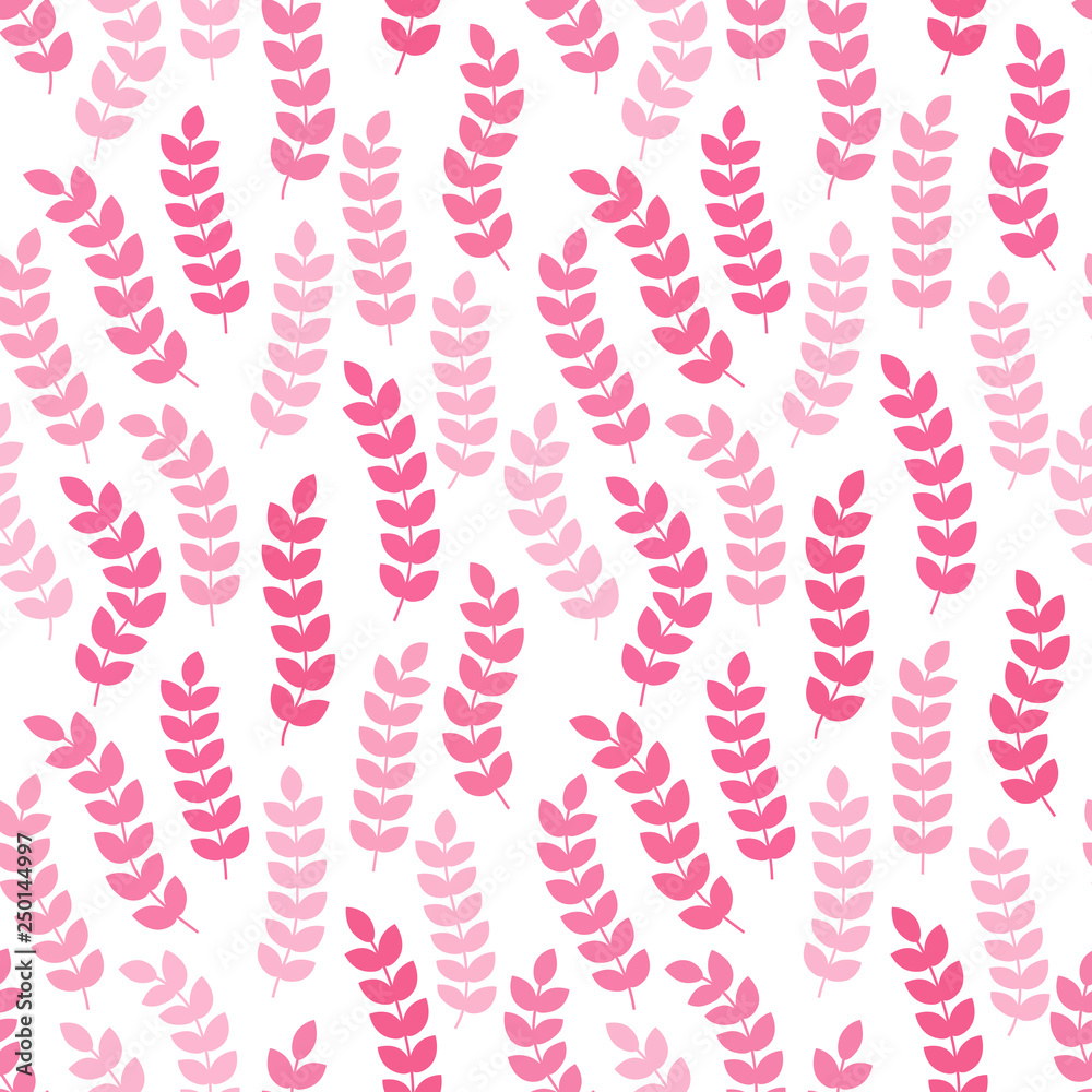 Floral seamless pattern with branches and leaves. Vector illustration. Floral seamless pattern with branches and leaves. Vector illustration.