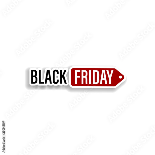 Black Friday Sale Abstract sticker icon. Elements of black friday in color icons. Simple icon for websites, web design, mobile app, info graphics