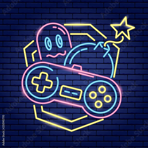 video game neon