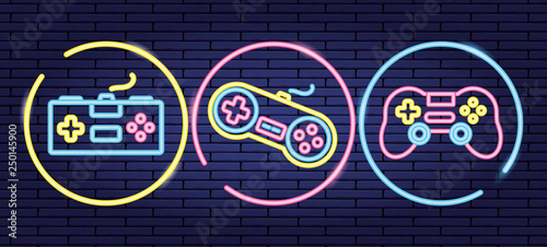 video game neon