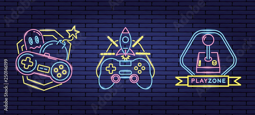 video game neon