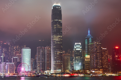 Night view from Hong Kong s Chim Sha Tsui